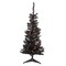 Northlight 4&#x27; Pre-Lit Black Artificial Tinsel Christmas Tree, Clear Lights